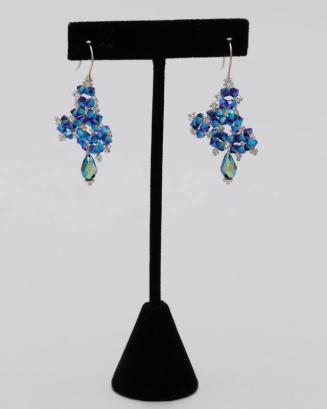Swarovski Beaded Crystal Beaded Drop Earrings