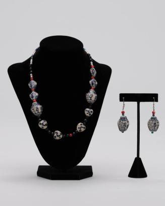 Multicolor Ceramic, Stone, and Glass Jewelry Set