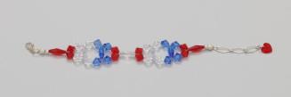 Red, White, and Blue Beaded Bracelet