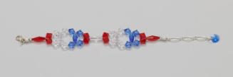 Red, White, and Blue Beaded Bracelet