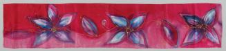 Hand Painted Pink Silk Scarf