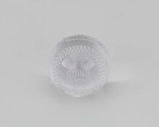 Crystal Baseball Paperweight