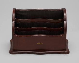 Leather Desktop File Organizer