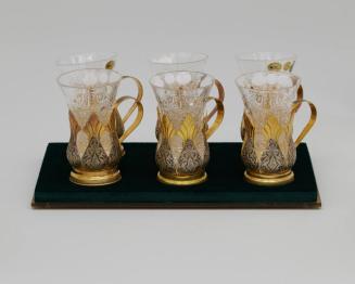 Azerbaijan Crystal and Gold Cup Set