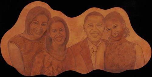 Leather Portrait of the First Family