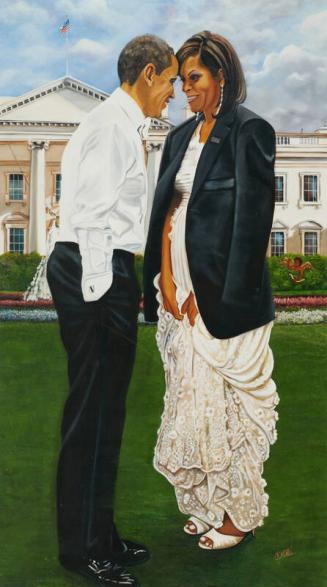 Portrait of President Barack Obama and First Lady Michelle Obama