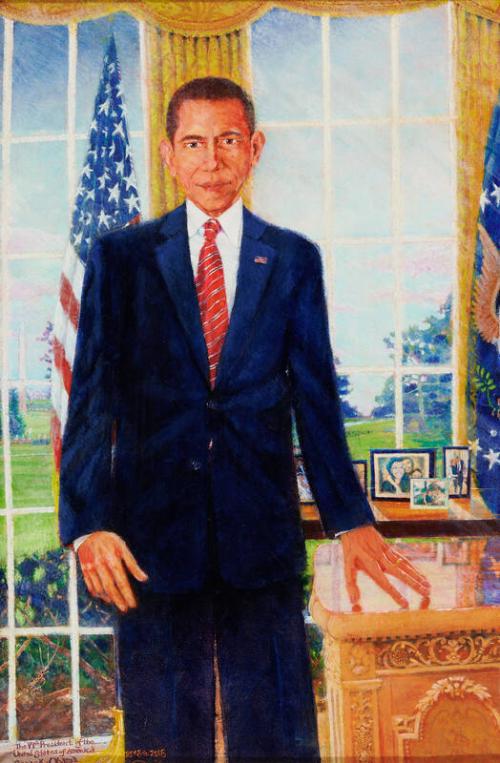 Portrait of President Barack Obama