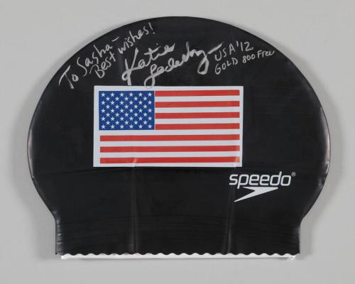 Team USA Swim Cap Signed by Katie Ledecky