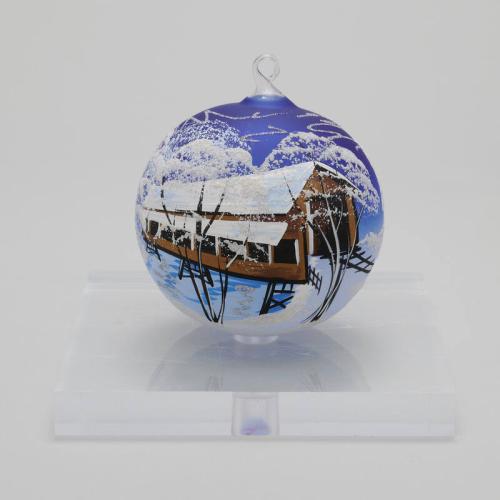 Covered Bridge Christmas Tree Ornament