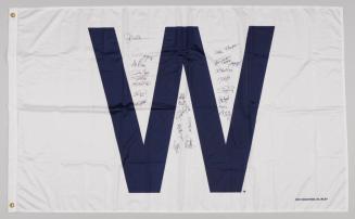 Signed Chicago Cubs Win Flag