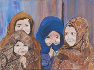 Four Girls Wearing Headscarves