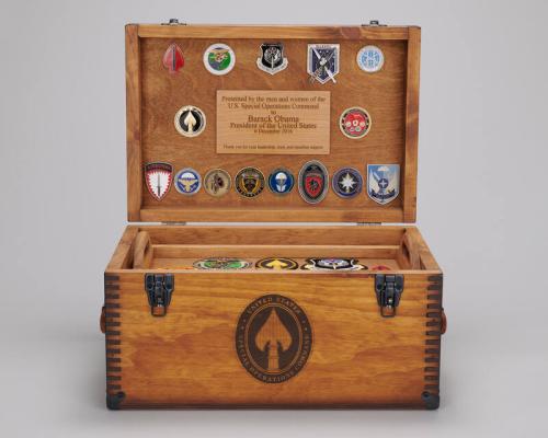 U.S. Special Operations Command Commemorative Chest and Flag