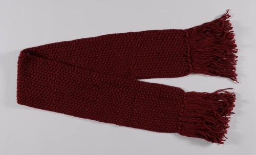 Burgundy Knit Scarf