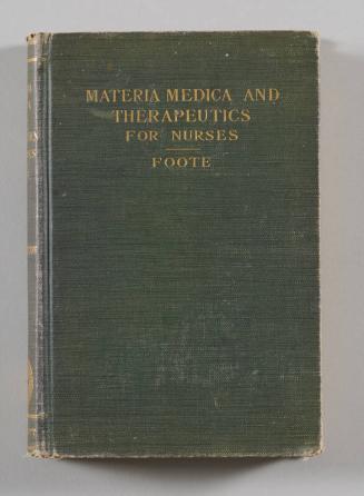 Materia Medica and Therapeutics for Nurses