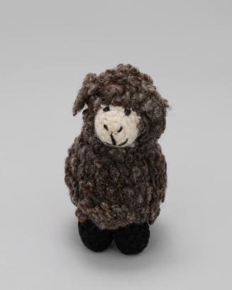 Crocheted Gray Wool Sheep