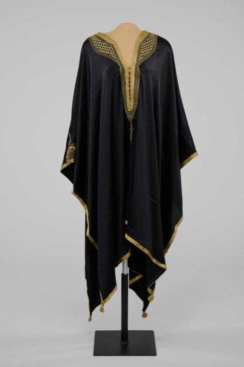 Black Thawb with Gold Trim