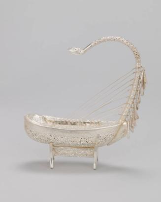 Silver Burmese Arched Harp