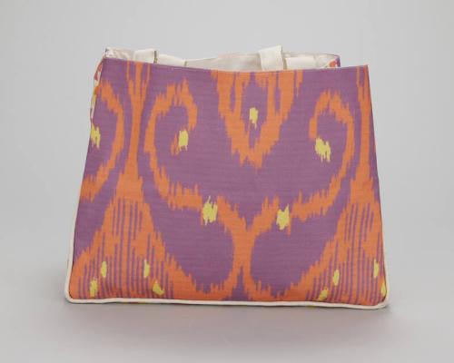 Ikat Patterned Tote Bag