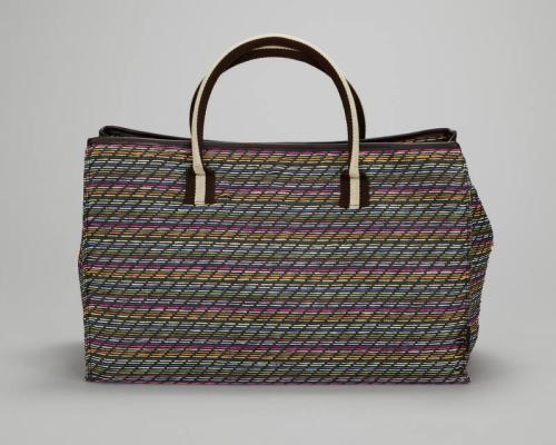 Woven Black and Colorful Tote Bag