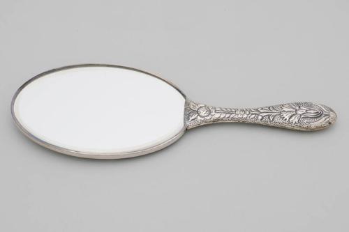 Silver Metal Hand Mirror for Sasha Obama