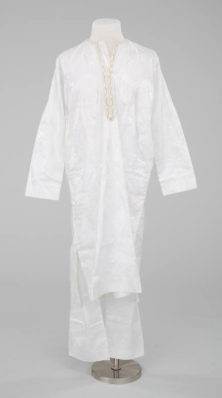 White Tunic with Gold Embroidered Decoration