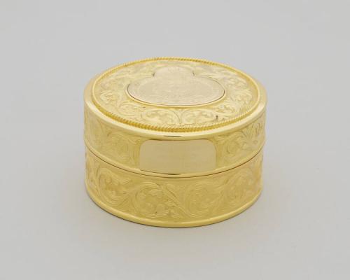 Gold Metal Trinket Box