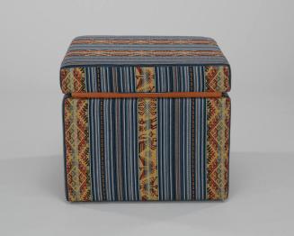 Striped Ottoman with Animal Designs