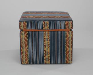 Striped Ottoman with Animal Designs