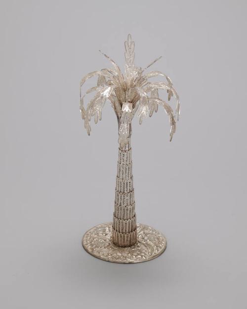 Silver Palm Tree Sculpture