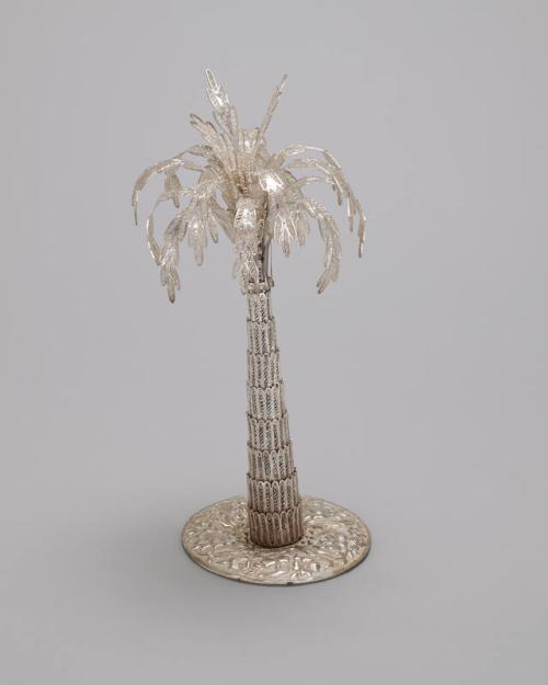 Silver Palm Tree Sculpture