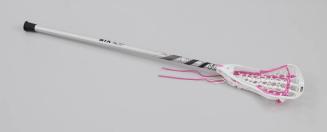 White and Pink Lacrosse Stick