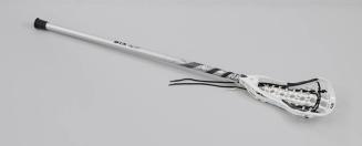 Silver, White, and Black Lacrosse Stick