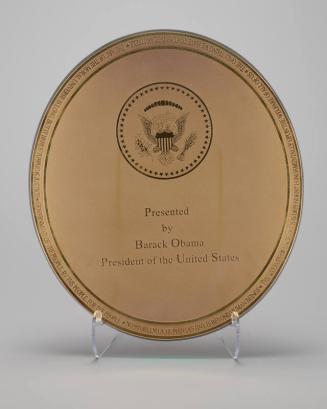 Presented by Barack Obama Commemorative Plate