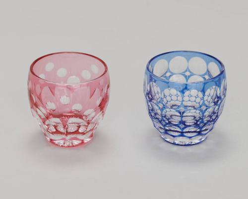 Set of Two Crystal Sake Glasses