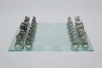 Metal and Glass Chess Set