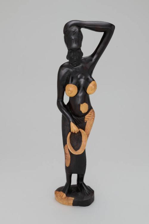 Carved Wood Statue of a Woman