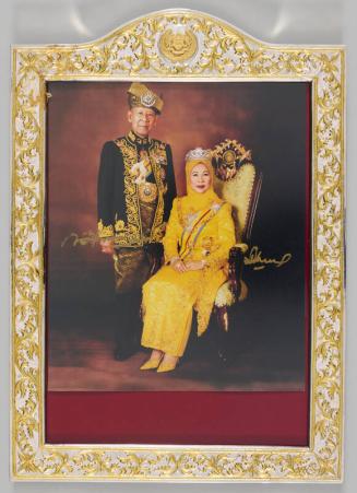 Photograph of King Abdul Halim Mu'adzam and Queen Hajah Haminah of Malaysia