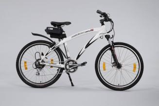 White Electric Bicycle