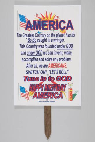 America Picket Sign