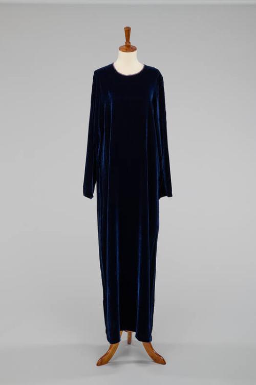 Navy Blue Velvet Gown