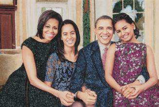 Sand and Stone Portrait of the First Family