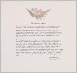 Printed Gettysburg Address