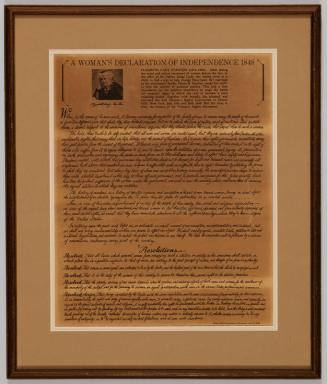 A Woman's Declaration of Independence 1848