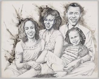 Black and White Portrait of the First Family