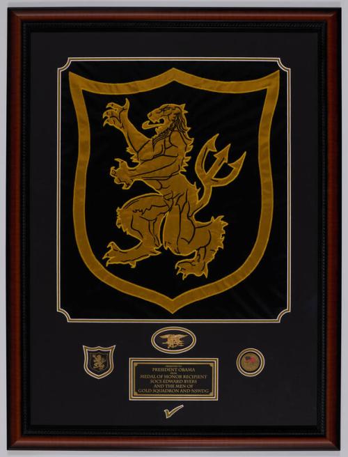 Framed Naval Special Warfare Development Group Unit Flag