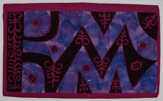 Dyed Plum and Black Polynesian Fabric