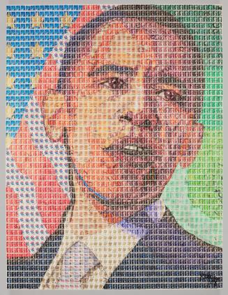 Postage Stamp Obama Print