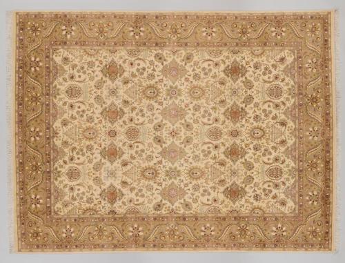 Brown, Green, and Red Rug