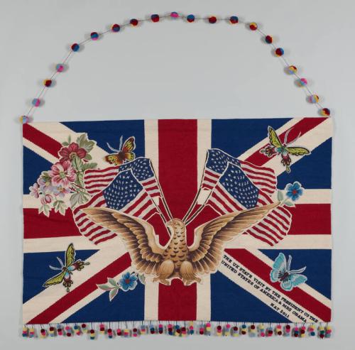 Bald Eagle Union Jack Tapestry