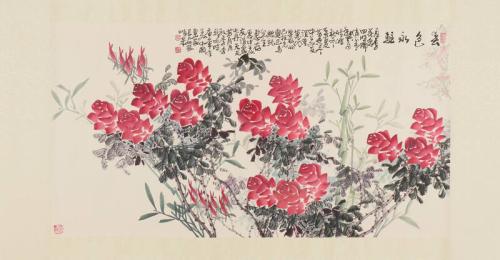 Ink Painting of Roses